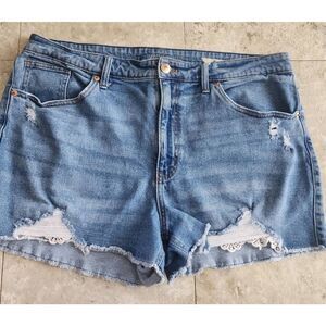 R17  Wild Fable distressed cut-off jean shorts with lace